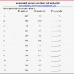 Prozentsatz Berechnen Arbeitsblatt Mathefritz