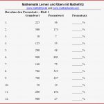 Prozentsatz Berechnen Arbeitsblatt Mathefritz