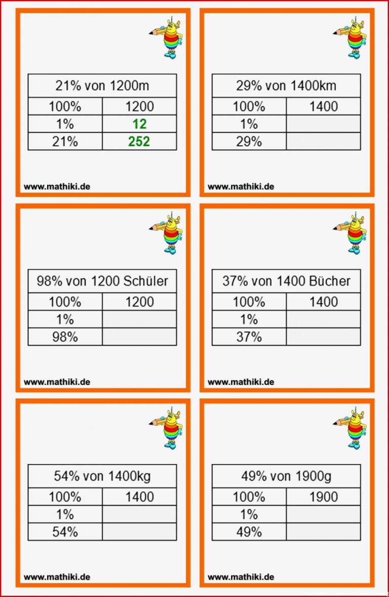 Prozentwert berechnen Klasse 7 8 mathiki