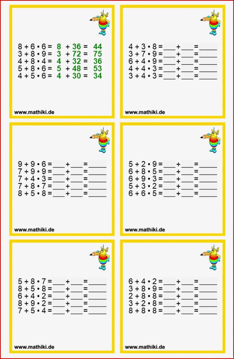 Punkt Vor Strichrechnung Klasse 3 Arbeitsblätter Worksheets