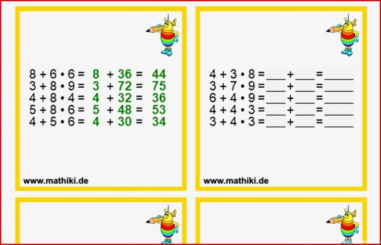 Punkt Vor Strichrechnung Klasse 4 Arbeitsblätter Kostenlos