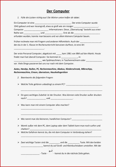 Puter Grundschule Unterrichtsmaterial
