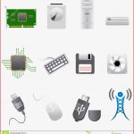 Puterteile Und Hardware Vektor Abbildung