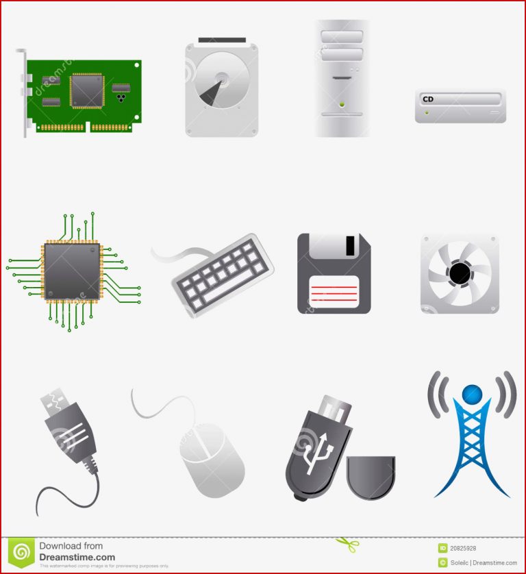 Puterteile Und hardware Vektor Abbildung