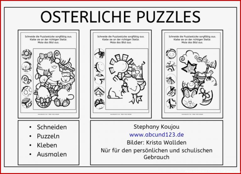 Puzzles zu Ostern