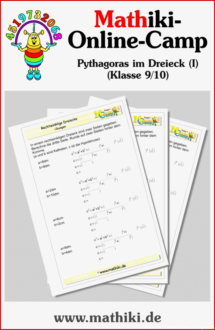 Pythagoras im Dreieck I Klasse 9 10 Mathe