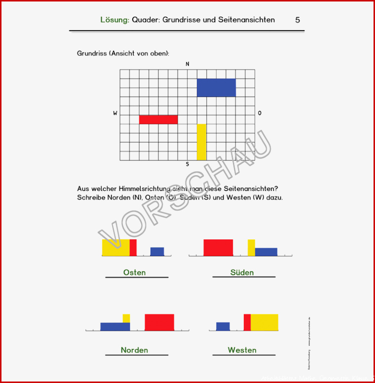 Quaderansichten Baupläne