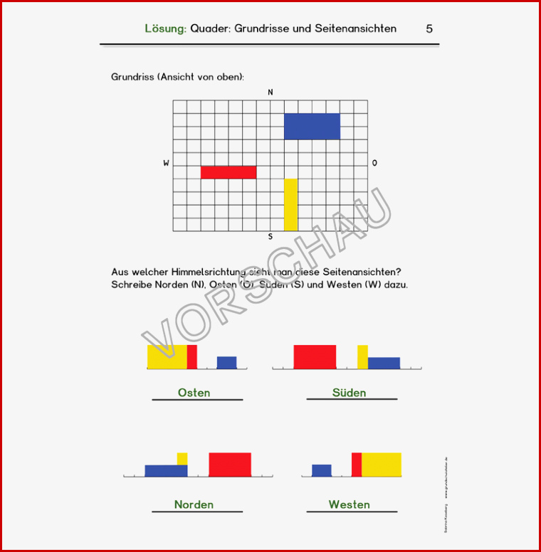 Quaderansichten Baupläne