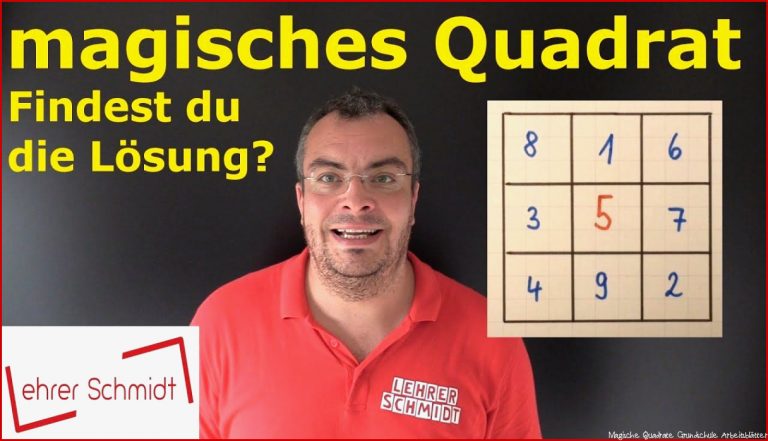 Rätsel das magische Quadrat Grundschule Mathe