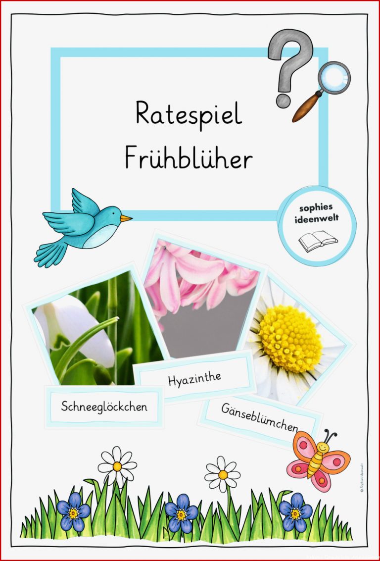 Ratespiel Frühblüher – Unterrichtsmaterial in den Fächern