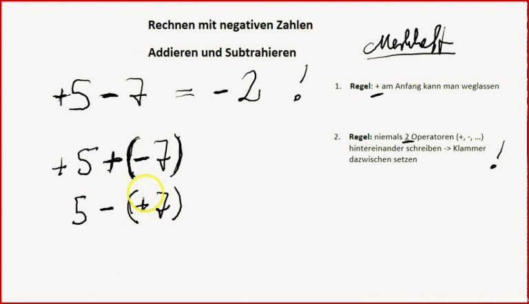 Rationale Zahlen Ad ren und Subtrahieren