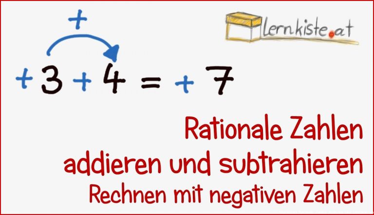 Rationale Zahlen Ad Ren Und Subtrahieren Rechnen Mit