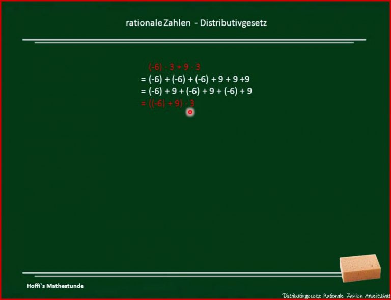 Rationale Zahlen Distributivgesetz