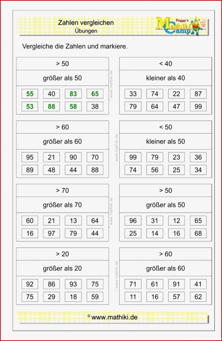 Rationale Zahlen Klasse 7 Arbeitsblätter Worksheets