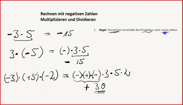 Rationale Zahlen Multiplizieren Und Divi Ren