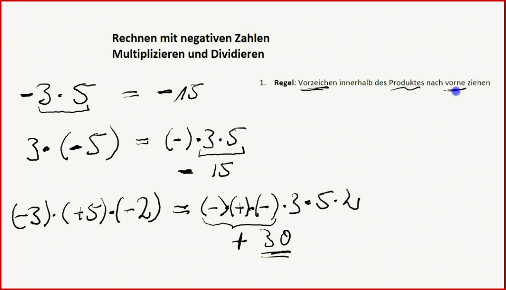 Rationale Zahlen Multiplizieren Und Divi Ren