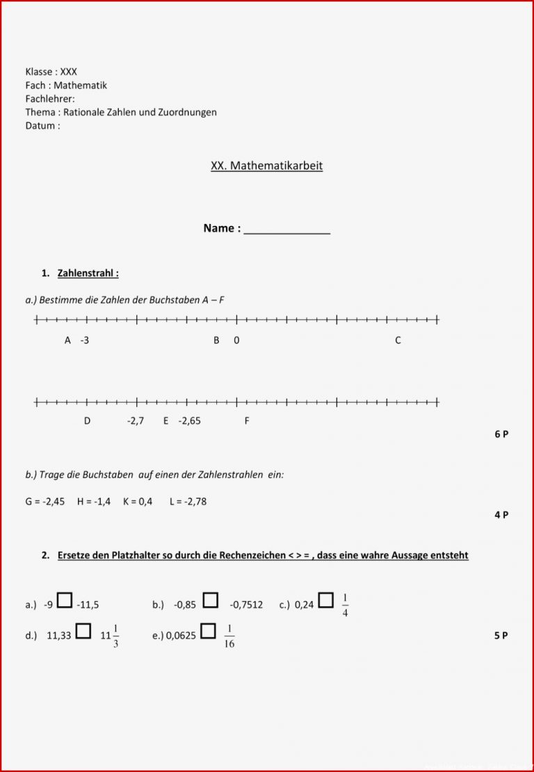 Rationale Zahlen Multiplizieren Und Divi ren