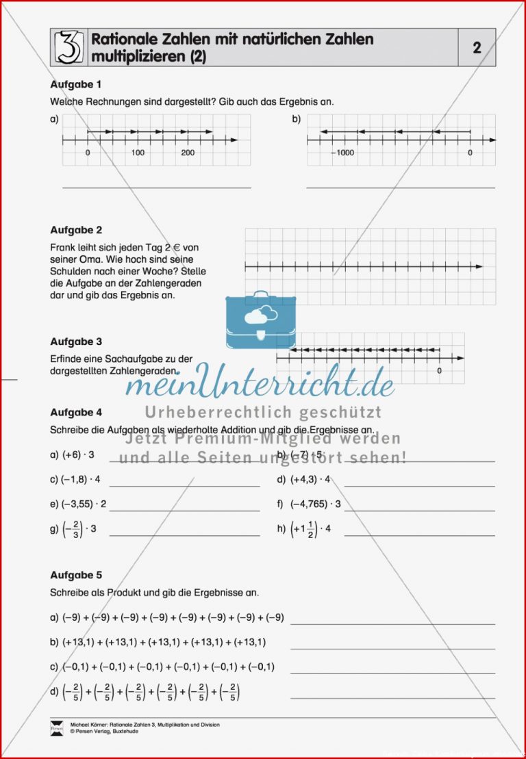 Rationale Zahlen multiplizieren von der Multiplikation