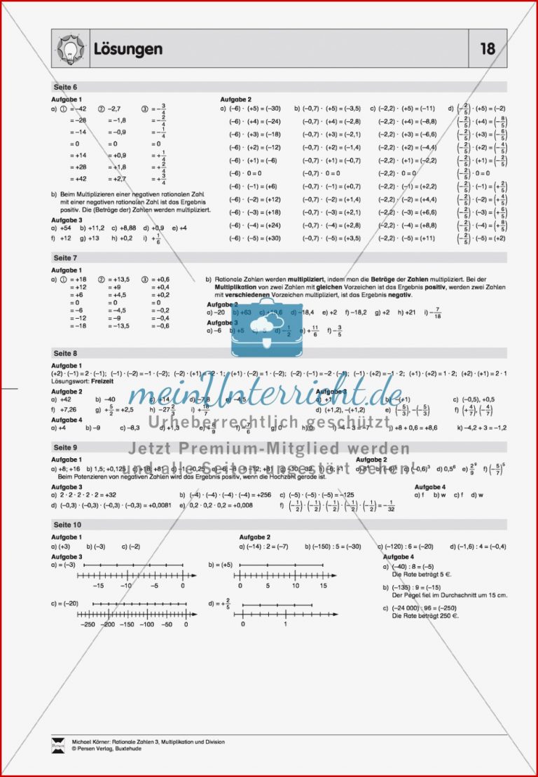 Rationale Zahlen multiplizieren von der Multiplikation