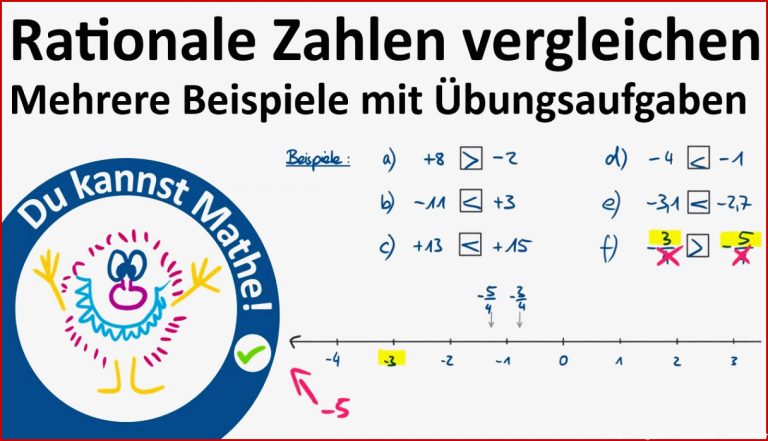 Rationale Zahlen Vergleichen