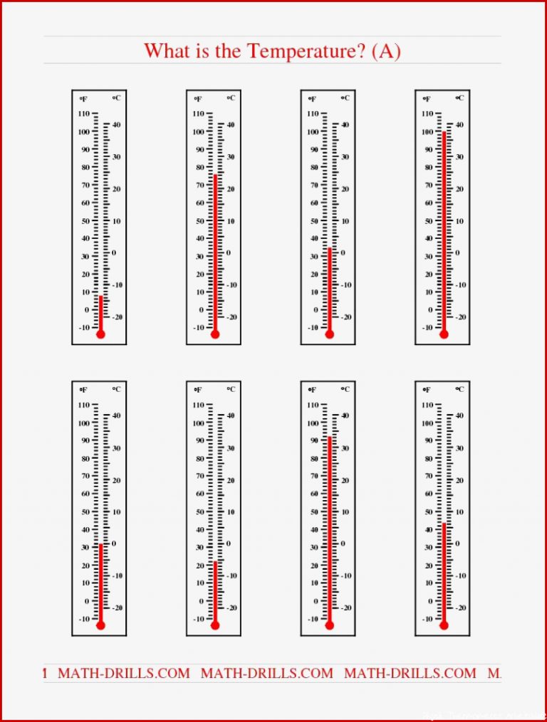 Reading Temperatures on a Thermometer A