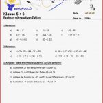 Rechen Mit Negativen Zahlen Übungen Aufgaben Negative Zahlen