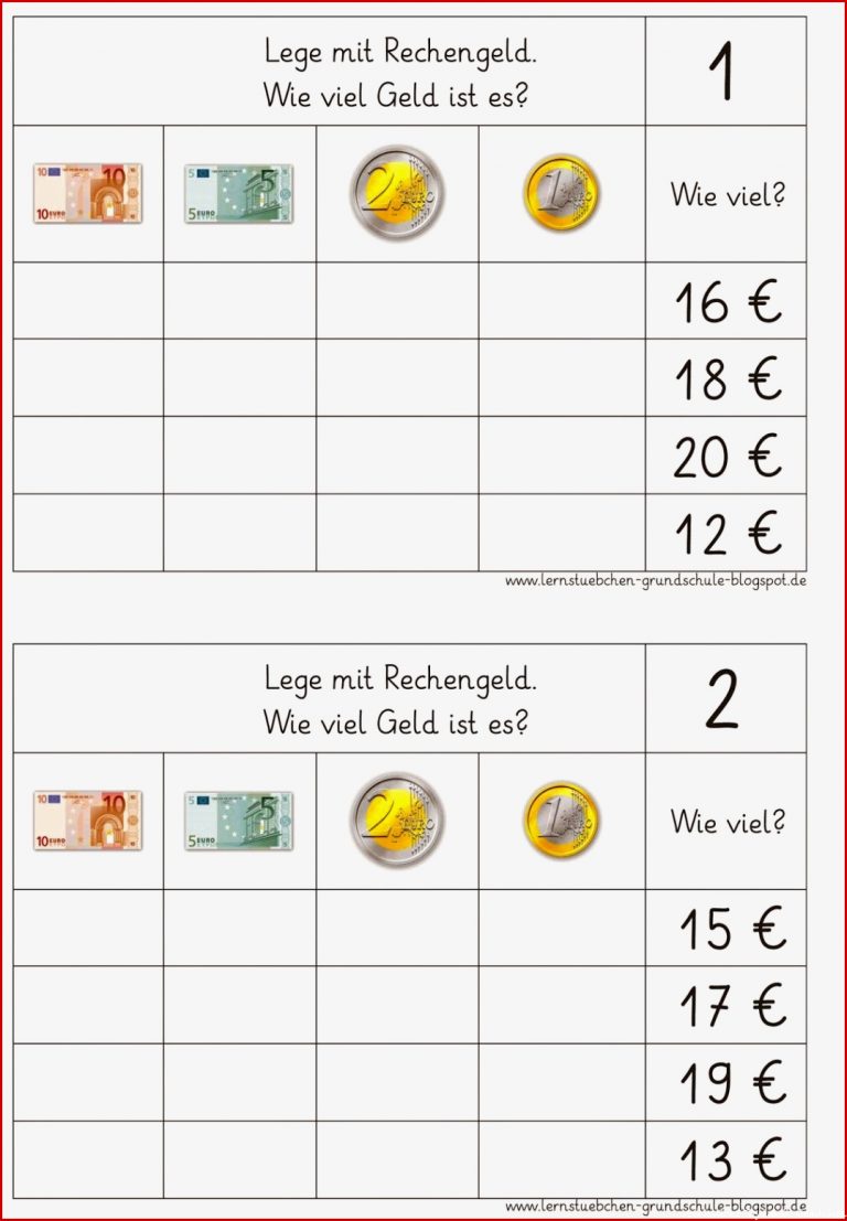 Rechenfutter Rund Ums Geld 2