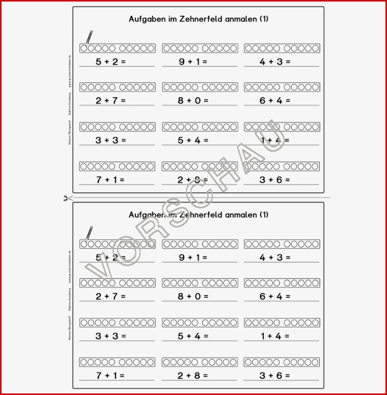 Rechnen Bis 10 Addition Übungsheft