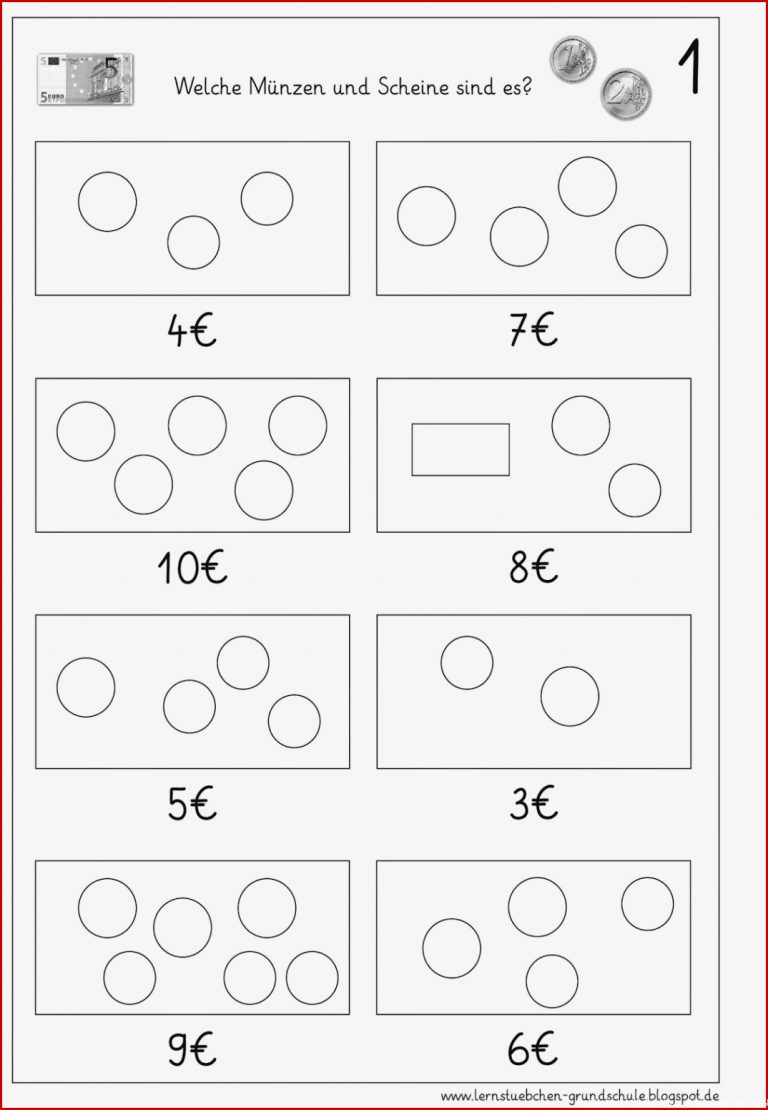 Rechnen Mit Geld 3 Klasse Arbeitsblätter Worksheets