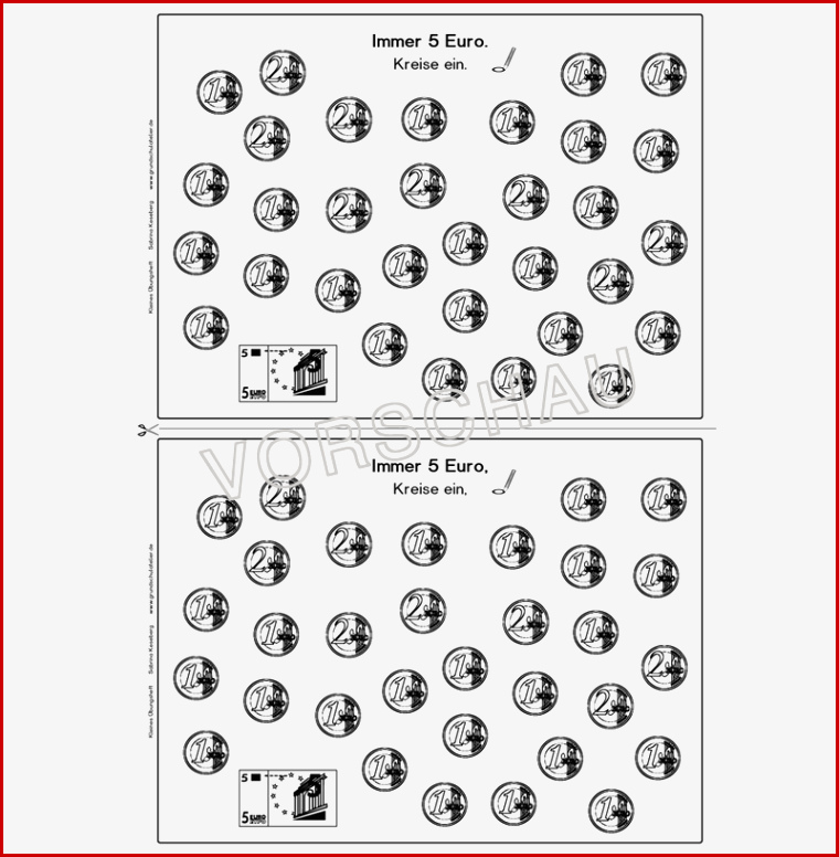 Rechnen Mit Geld Übungsheft Klasse 1