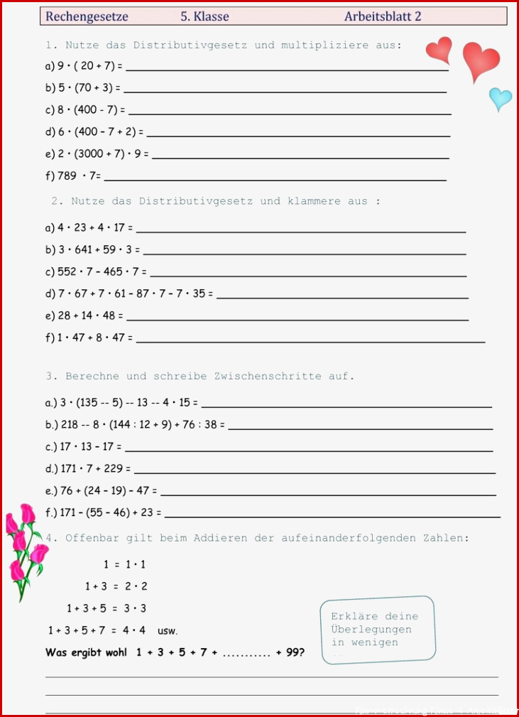 Rechnen Mit Klammern Klasse 4 Arbeitsblätter Worksheets