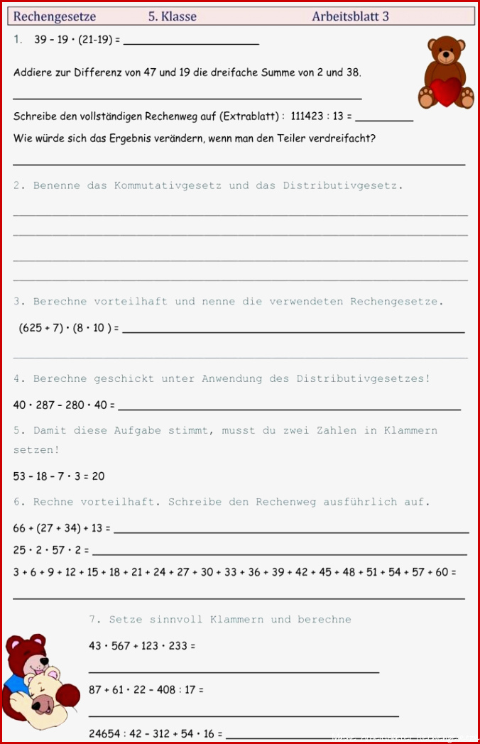 Rechnen Mit Klammern Klasse 4 Arbeitsblätter Worksheets