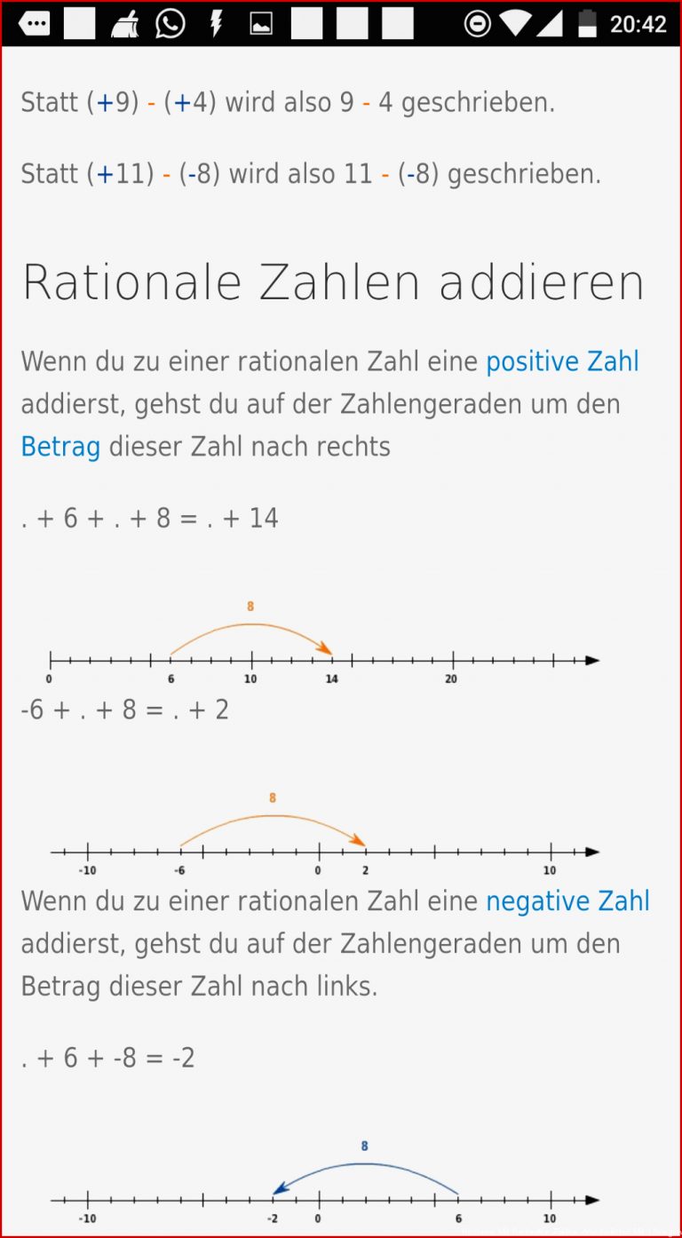 Rechnen Mit Rationalen Zahlen Erklärung