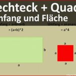 Rechteck Und Quadrat Umfang Und Fläche Erklärung