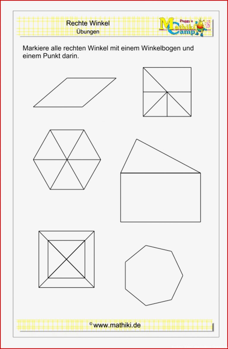 Rechter Winkel Grundschule Arbeitsblatt Debbie Preston