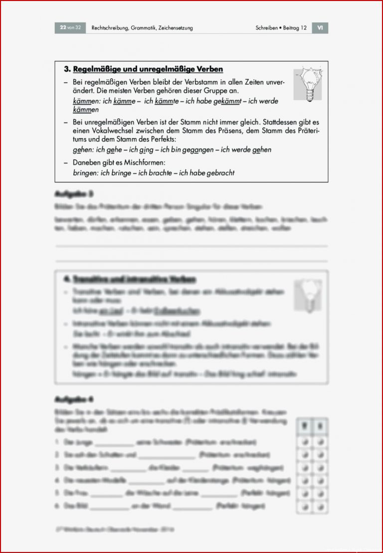 Rechtschreibung Grammatik Und Zeichensetzung – Übungen