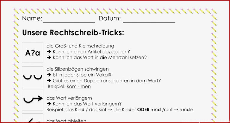 Rechtschreibung Grundschule Arbeitsblätter Worksheets