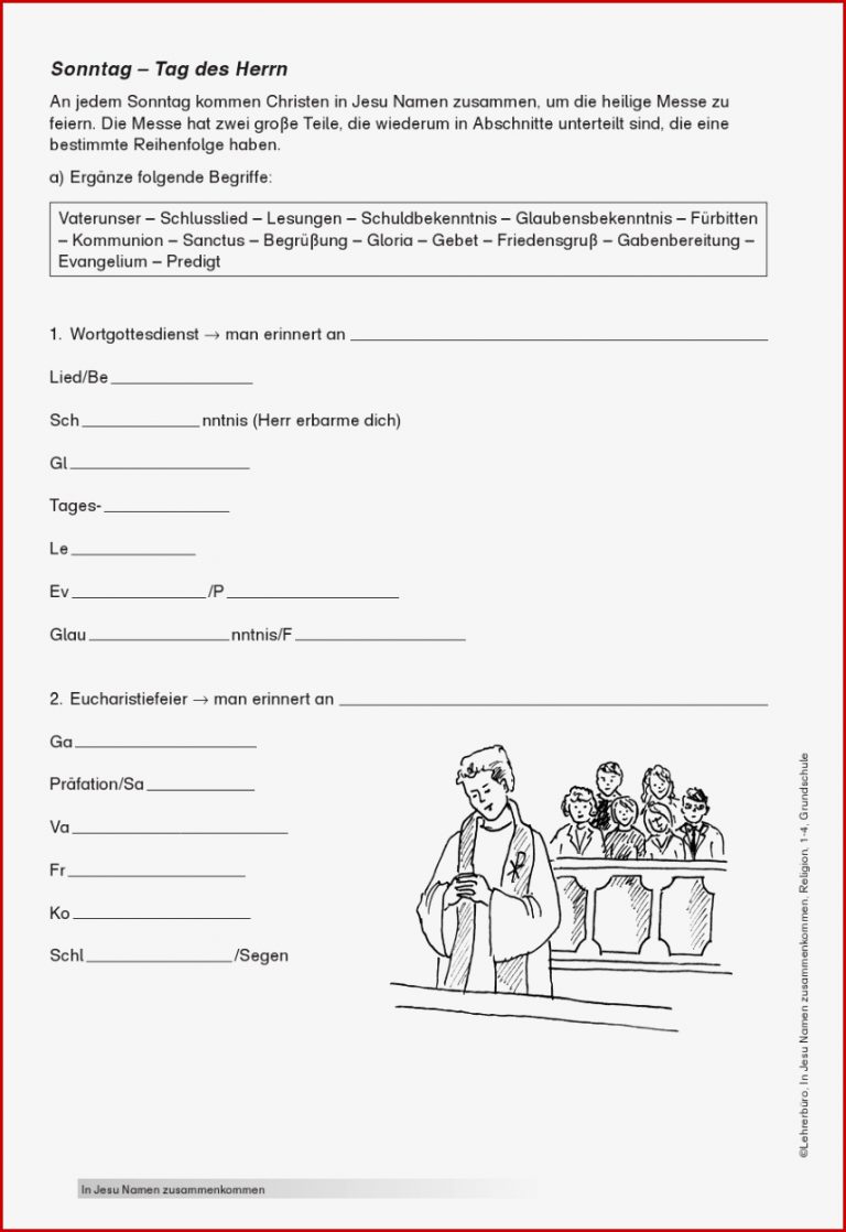 Religion · Arbeitsblätter · Grundschule · Lehrerbüro