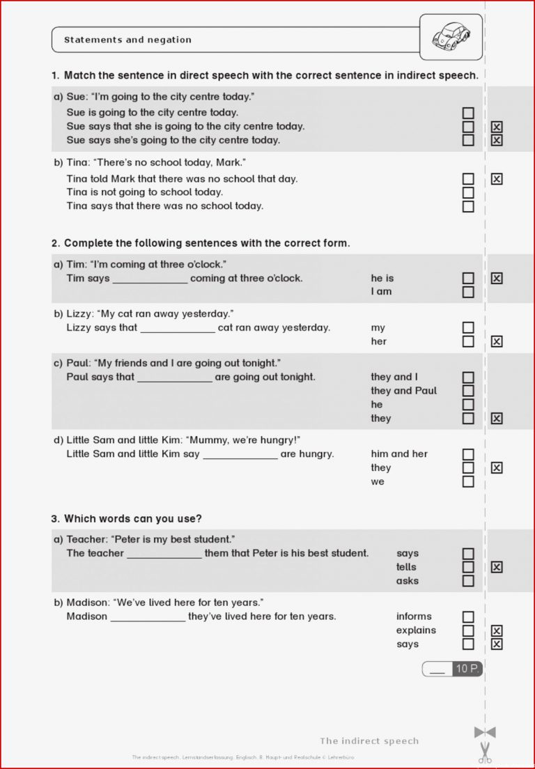 Reported Speech Examples