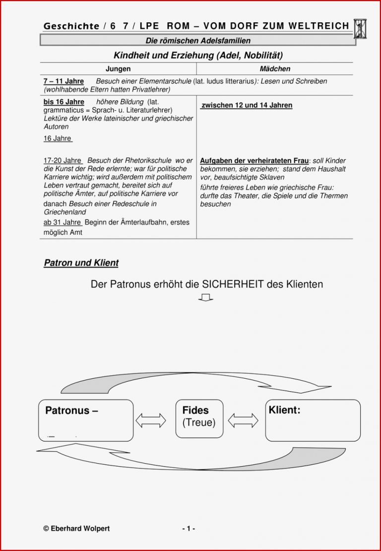 Römer Klasse 6 Arbeitsblätter Worksheets