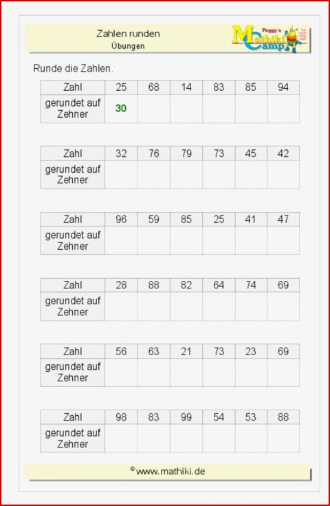 Runden Auf Zehner Klasse 2 Mathiki Lade Dir Das