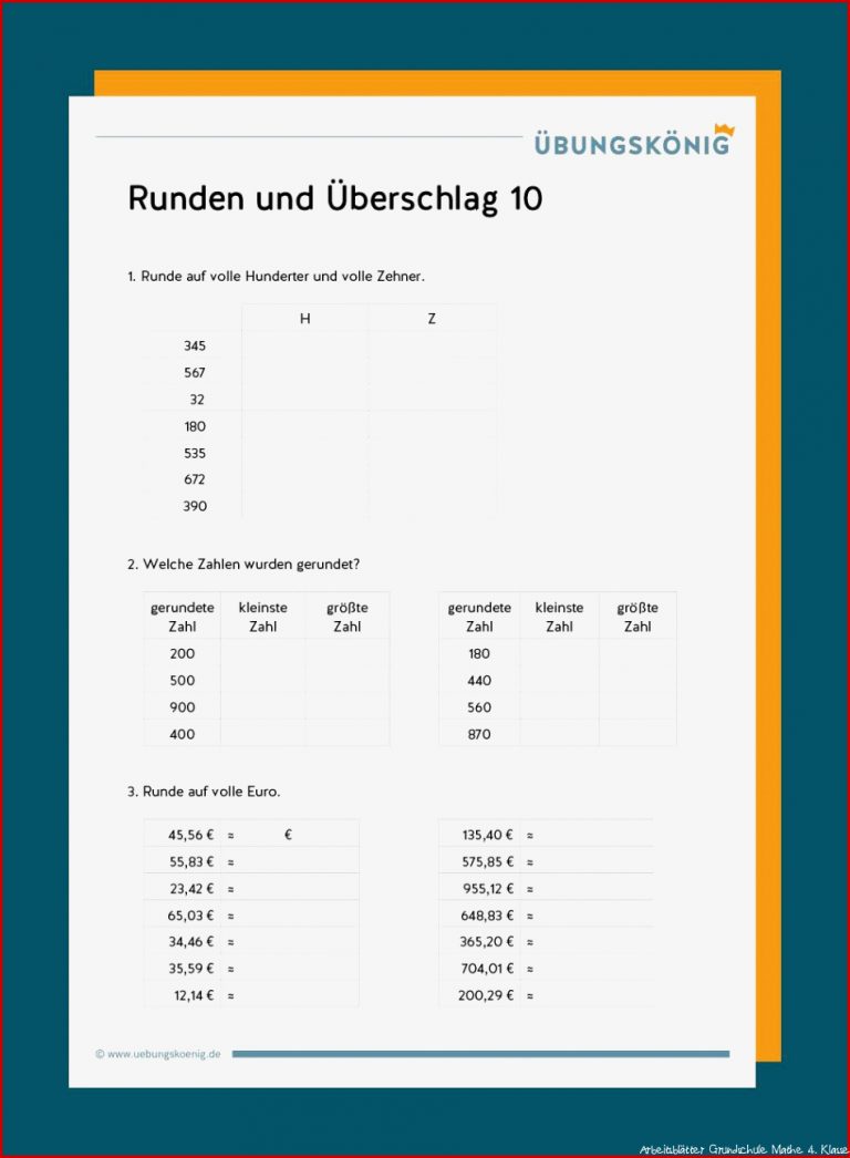 Runden und Überschlag