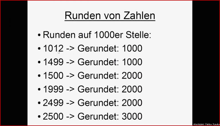 Runden Von Zahlen