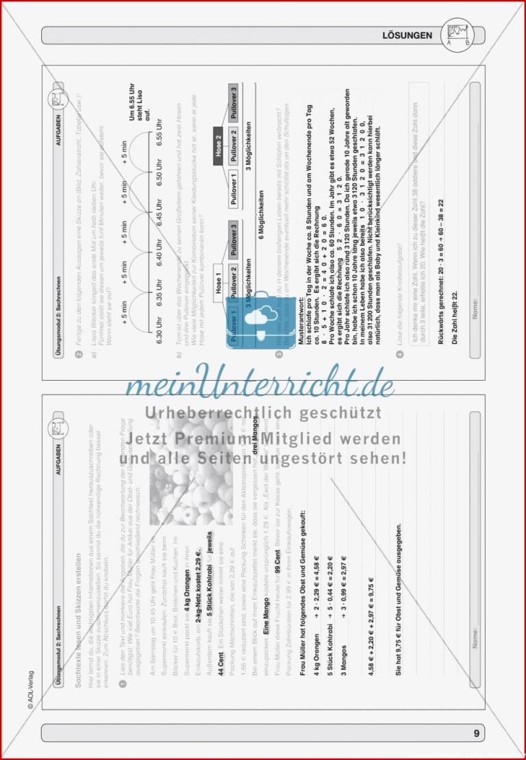 Sachrechnen Sinnentnehmendes Lesen und Skizzen anfertigen