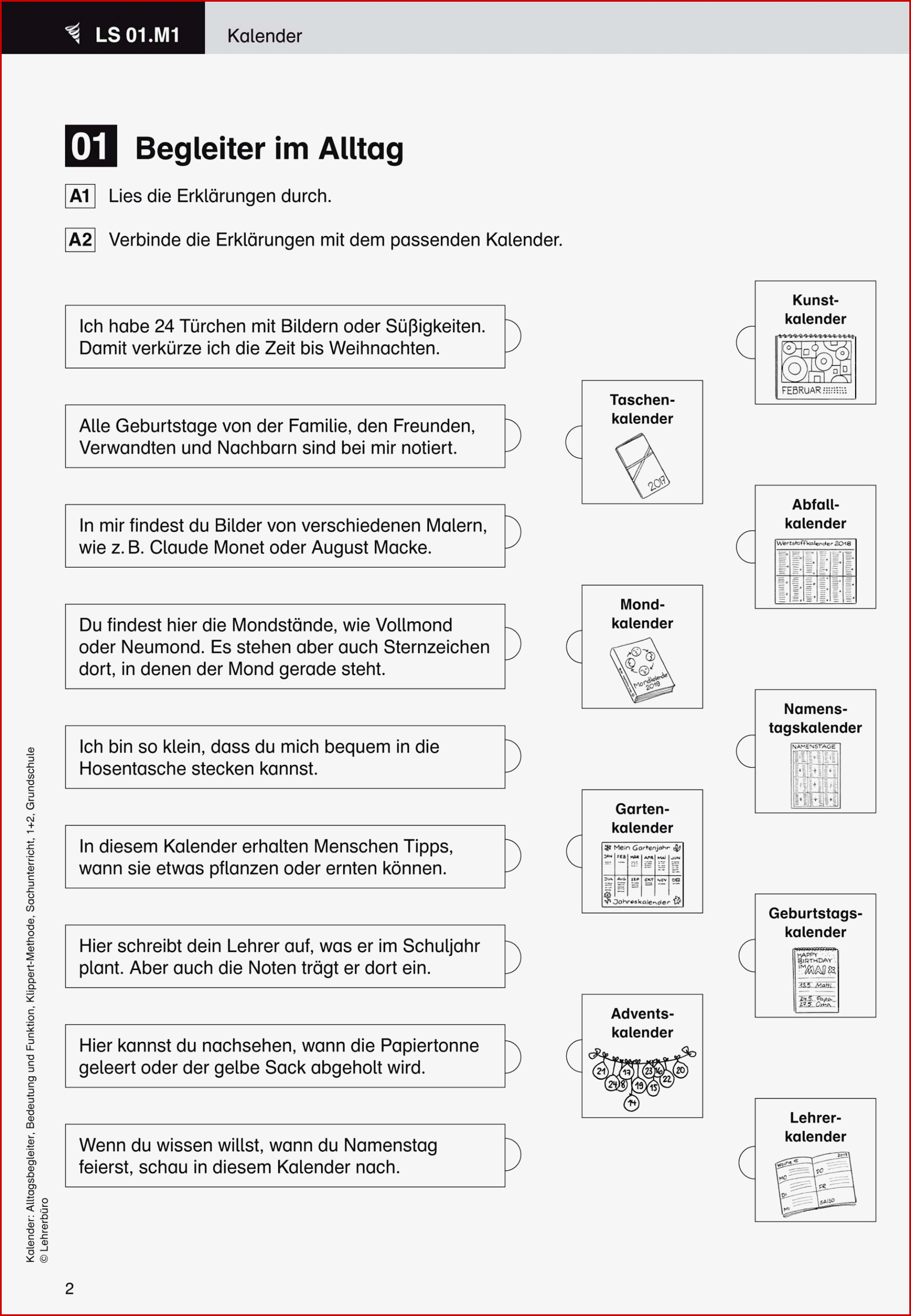 Sachunterricht · Arbeitsblätter · Grundschule · Lehrerbüro