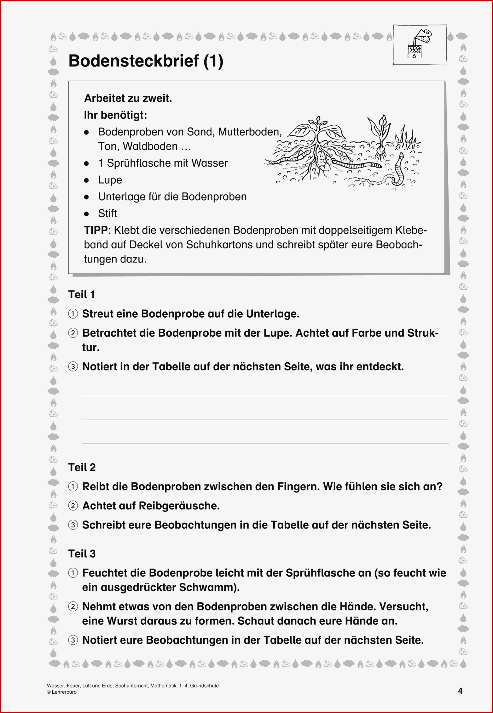 Sachunterricht · Arbeitsblätter · Grundschule · Lehrerbüro