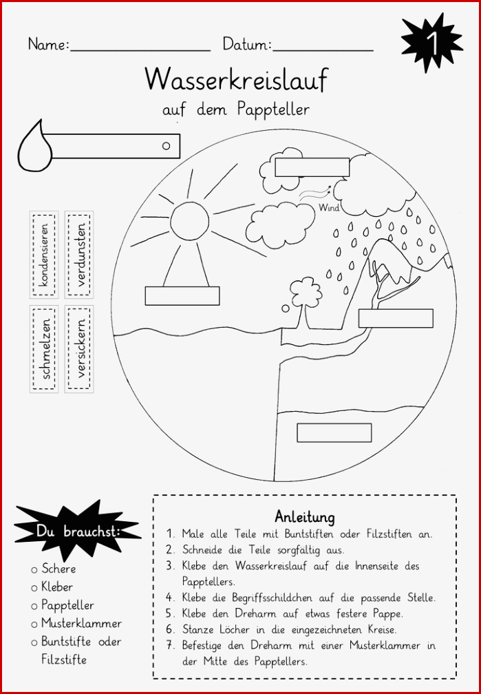 Sachunterricht Erleben Wasserkreislauf Quiz
