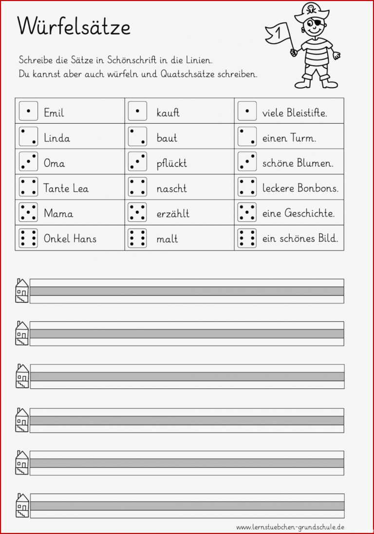 Sätze Würfeln Und Schreiben In 2021