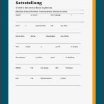 Satzbau – Satzstellung