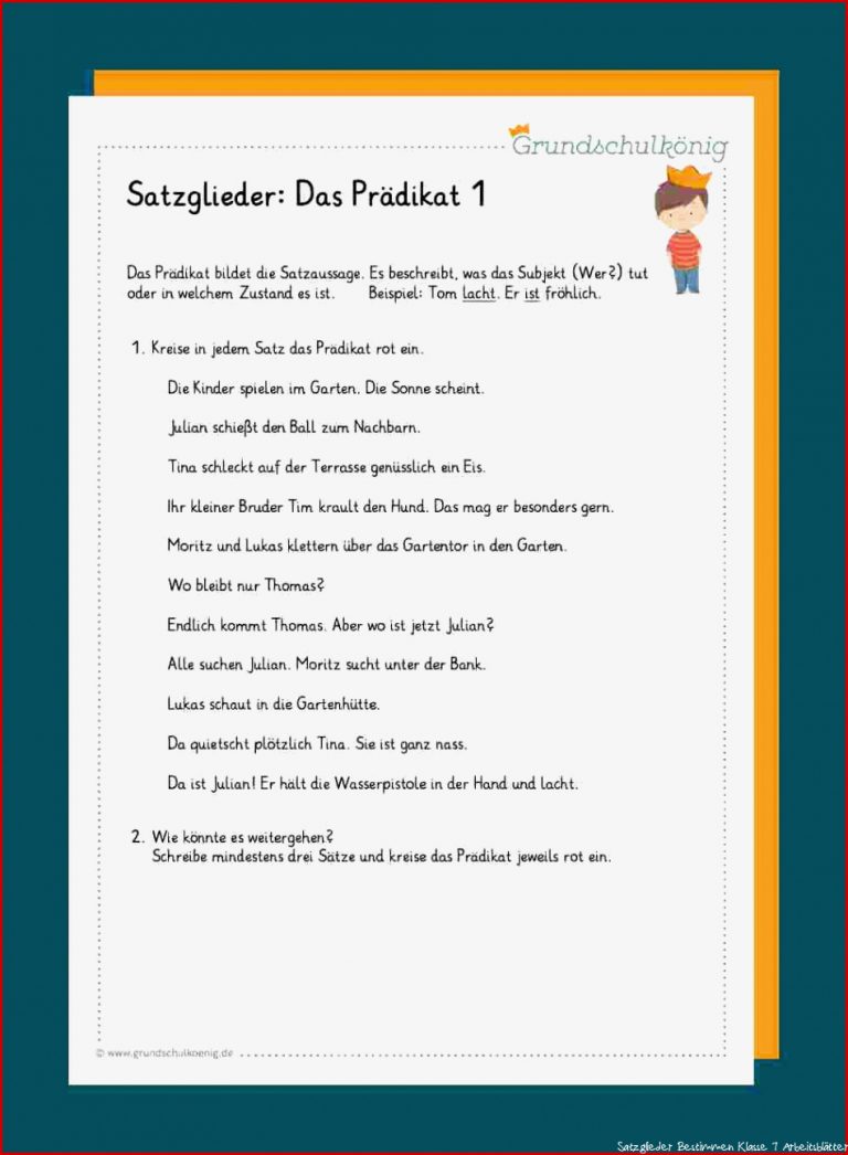 Satzglieder Kostenlosen Download Satzglieder